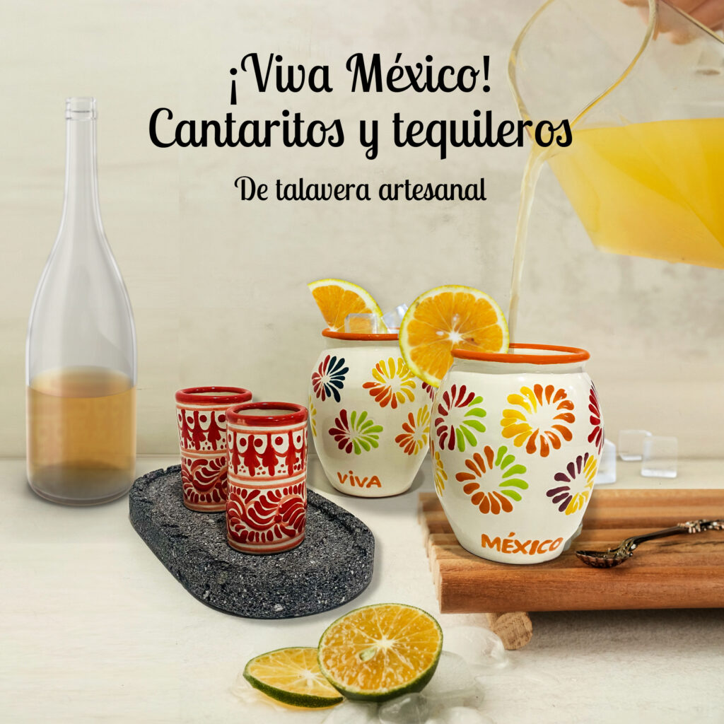 Tequila, mezcal, brindar, vasos tequileros, cantaritos